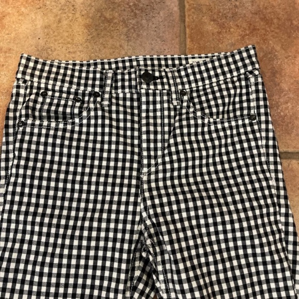 Rag & Bone 10” Capri gingham check pant - Picture 4 of 8